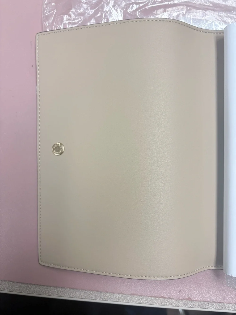 Coach Notebook In Signature Canvas in the Gold/White/Chalk - NWT